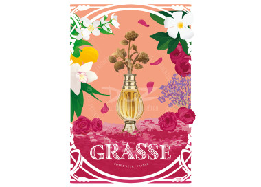 Affiche DOZ Grasse - Côte d'Azur - Capitale du Parfum