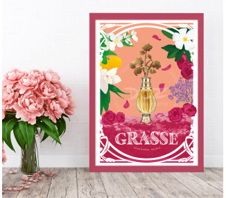 Affiche DOZ Grasse - Côte d'Azur - Capitale du Parfum