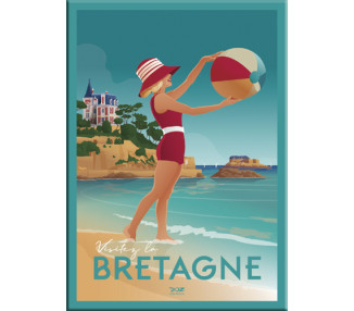 Magnet - Bretagne - Girl with a ball