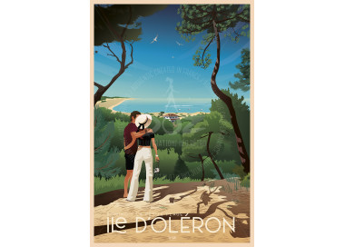 Poster DOZ - Ile d'Oléron - Domino - la petite Plage