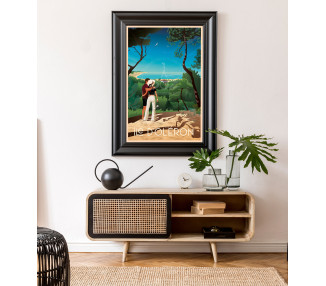 Poster DOZ - Ile d'Oléron - Domino - la petite Plage