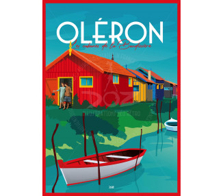 Affiche DOZ Ile d'Oléron - Les cabanes de la Baudissière