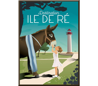 Magnet Ile de Ré - Ane et enfant