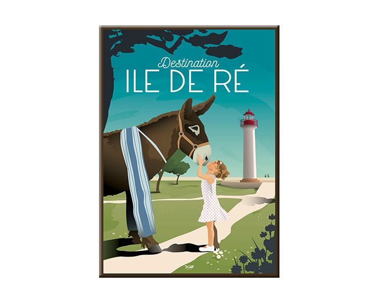 Magnet Ile de Ré - Ane et enfant Magnet Ile de Ré - Ane et enfant
