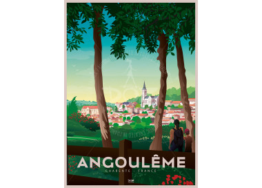 Poster DOZ - Ile d'Oléron - Domino - la petite Plage