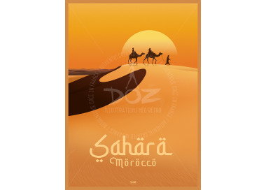 Poster DOZ - MOROCCO - Sahara Desert