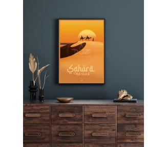 Affiche DOZ - MAROC - Désert du Sahara
