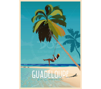 Affiche DOZ Guadeloupe - La plage de la Caravelle
