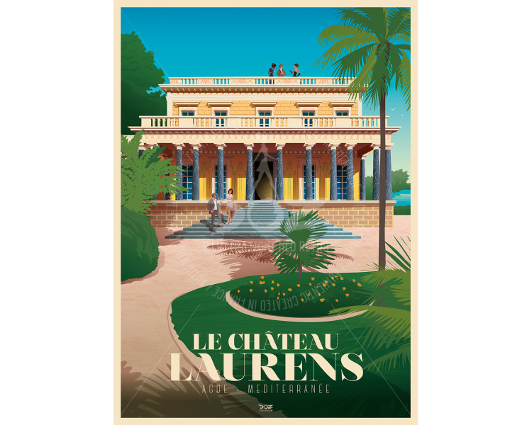 Affiche DOZ - Agde - Le Château Laurens - extérieur Affiche DOZ - Agde - Le Château Laurens - extérieur