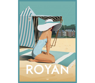 Affiche DOZ Royan - La Grande Plage tente baigneuse