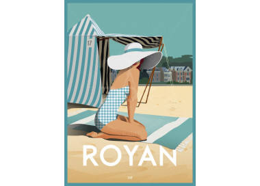 Poster DOZ Royan - La Grande Plage tent bather