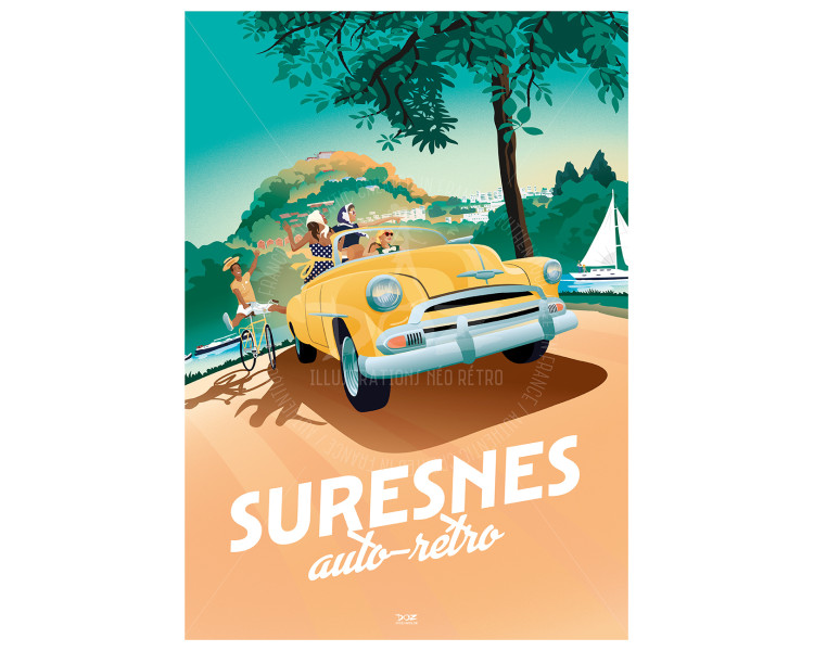 Affiche DOZ Suresnes - Auto-rétro 2023