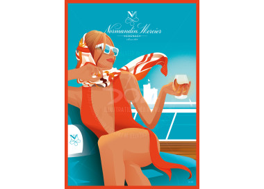 Affiche DOZ La Rochelle - Cognac Normandin-Mercier - Madame