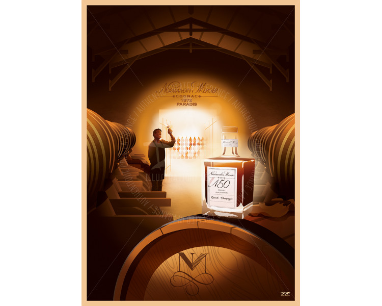 Affiche DOZ La Rochelle - Cognac Normandin-Mercier - Paradis Affiche DOZ La Rochelle - Cognac Normandin-Mercier - Paradis