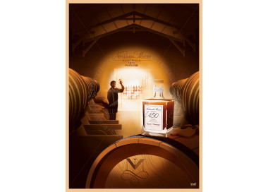 Affiche DOZ La Rochelle - Cognac Normandin-Mercier  - Paradis