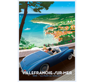 Affiche DOZ Villefranche-sur-mer, cinéma, la main au collet