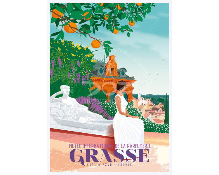 Affiche DOZ - Grasse - Côte d'Azur - Musée International de la Parfumerie - Orangeraie Affiche DOZ - Grasse - Côte d'Azur - Musée International de la Parfumerie - Orangeraie