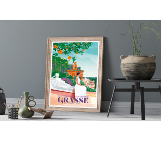 Affiche DOZ - Grasse - Côte d'Azur - Musée International de la Parfumerie - Orangeraie