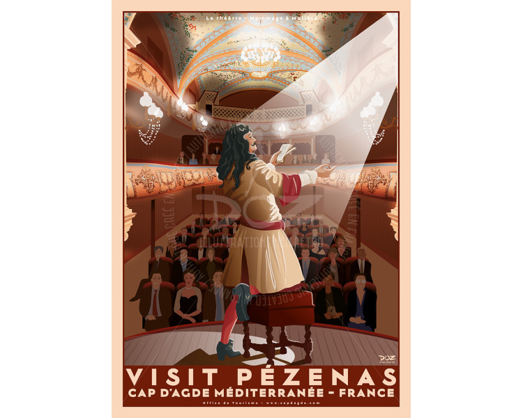 Affiche DOZ Pézenas - Molière