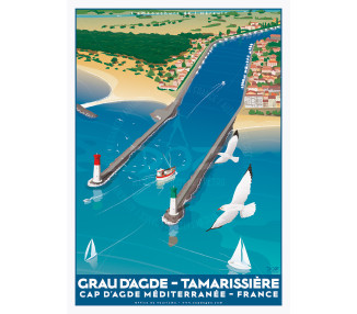 Affiche DOZ Cap d’Agde - Grau et Tamarissière