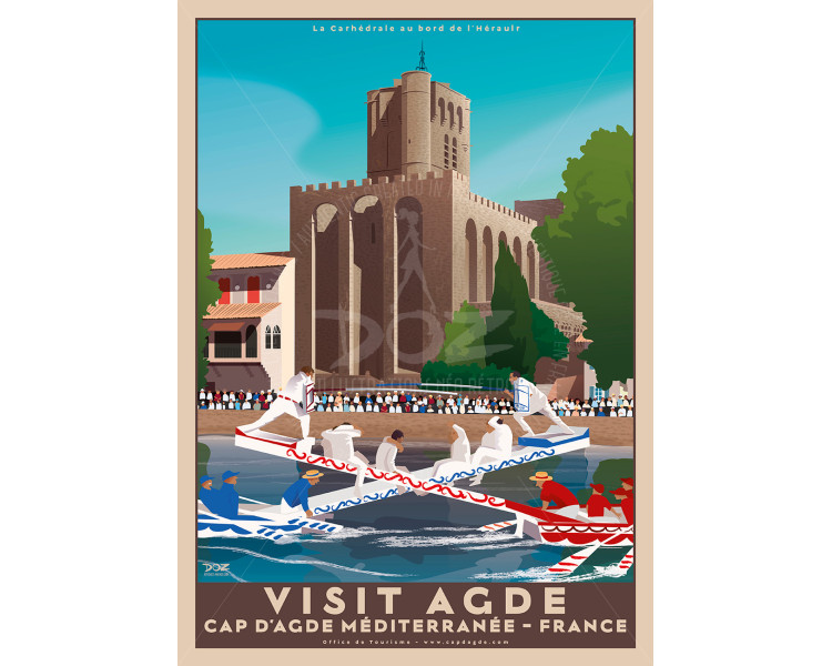 Affiche DOZ Cap d’Agde - Les joutes nautiques Affiche DOZ Cap d’Agde - Les joutes nautiques
