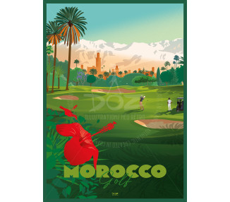 Affiche DOZ - MAROC - Golf