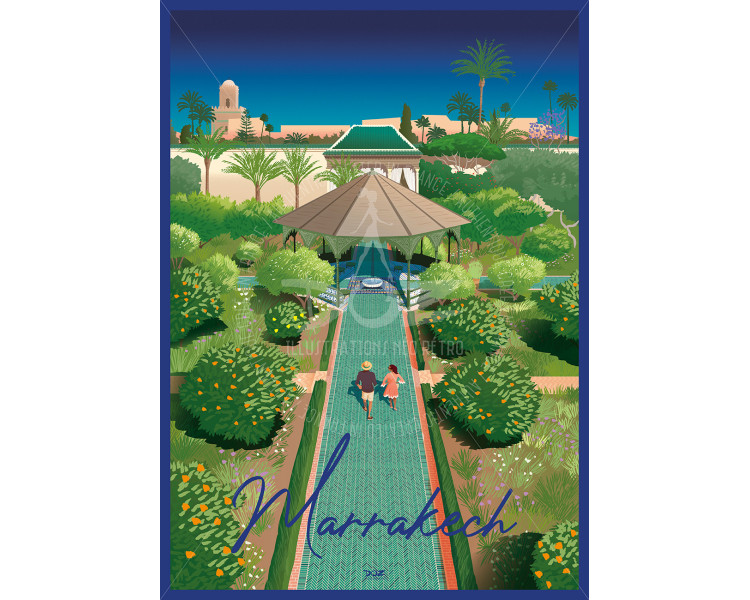 Affiche DOZ - Maroc - Marrakech - Les Jardins Secrets Affiche DOZ - Maroc - Marrakech - Les Jardins Secrets