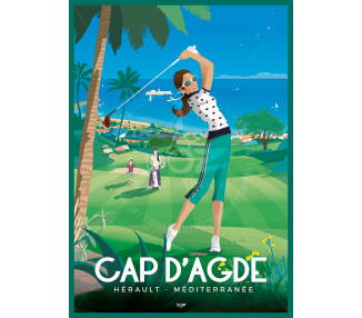 Affiche DOZ Cap d'Agde Golf International femme