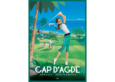 Affiche DOZ Cap d'Agde Golf International femme