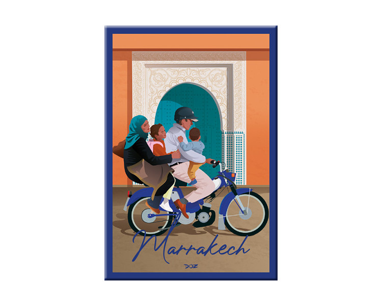 Magnet - Maroc - Mobylette famille Magnet - Maroc - Mobylette famille