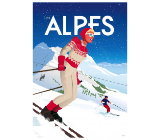 Affiche DOZ Les Alpes ski