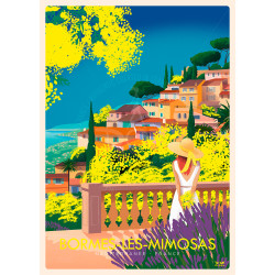 Affiche DOZ Bormes-les-Mimosas - les fleurs