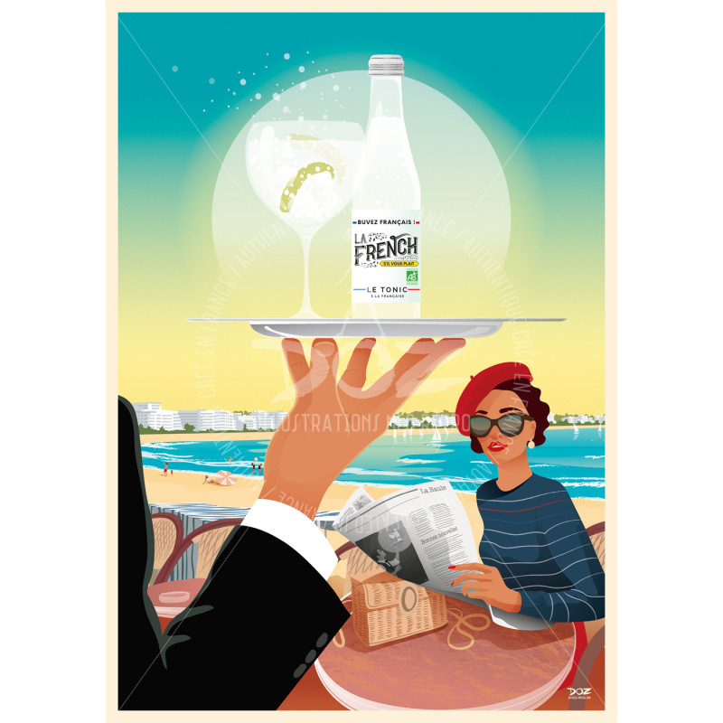 Affiche DOZ La French - Tonic français - La Baule Affiche DOZ La French - Tonic français - La Baule