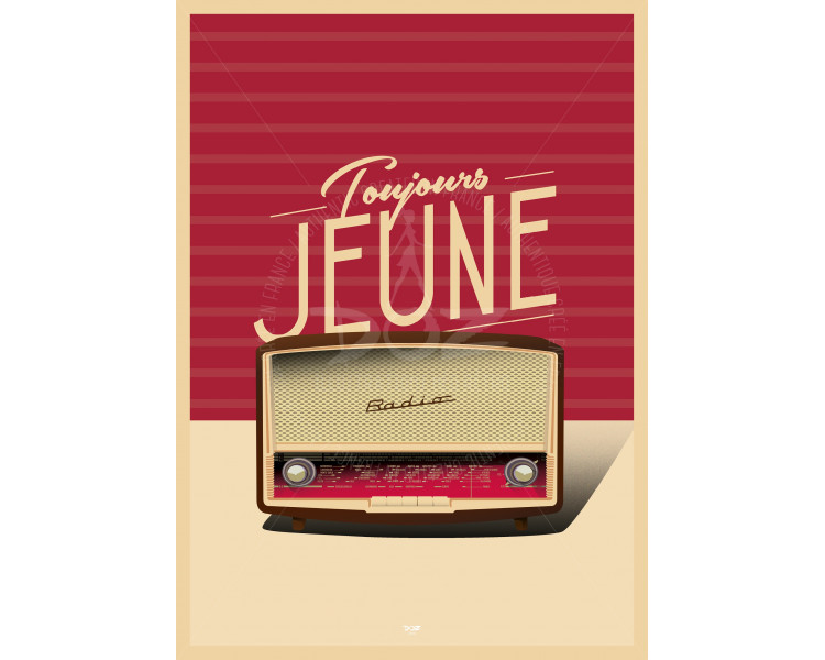 Affiche DOZ radio vintage