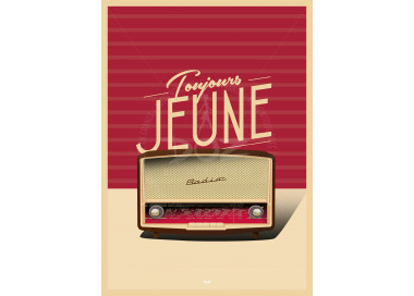 Affiche DOZ radio vintage